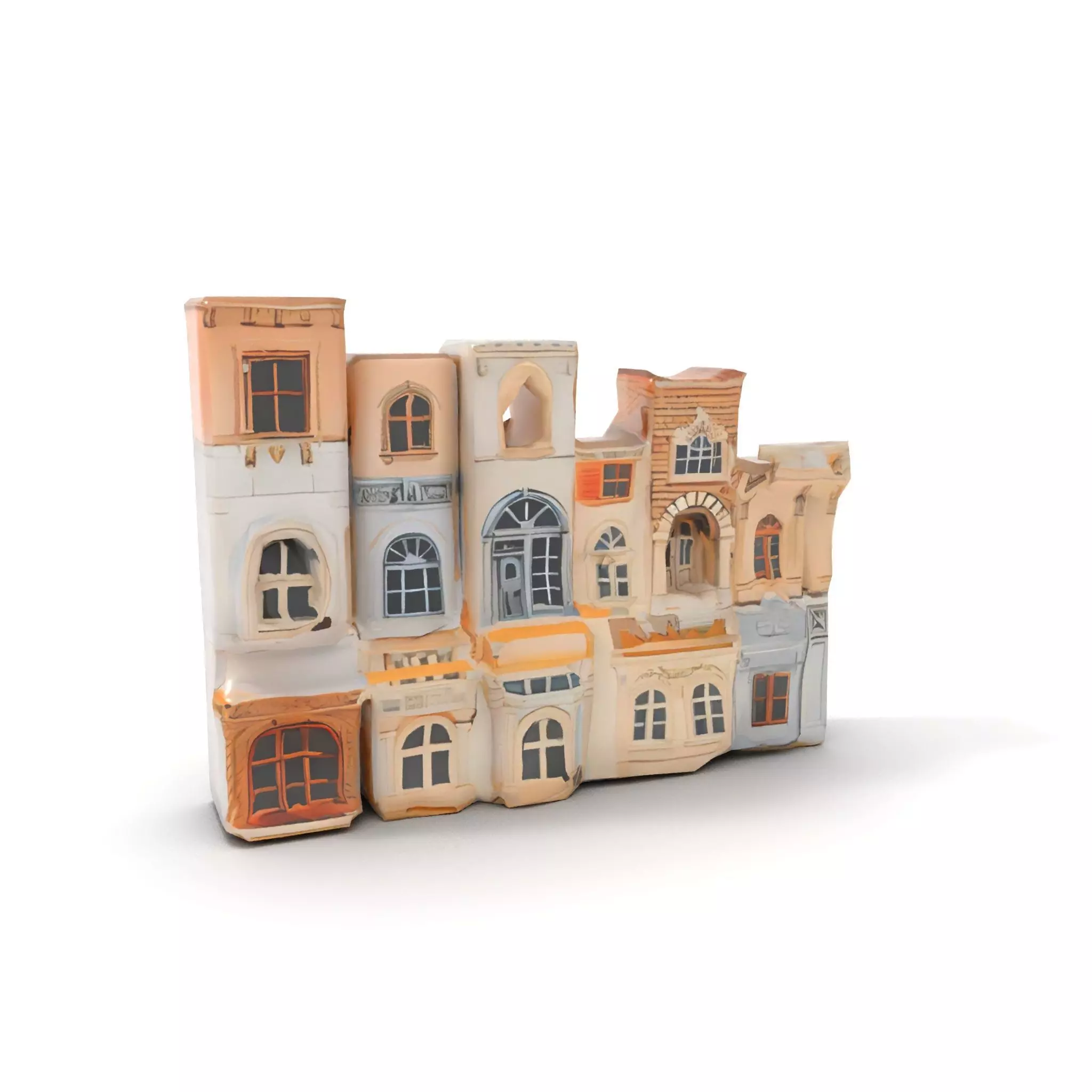 Classic Architectural Facade model pack Low-poly 3D model_16