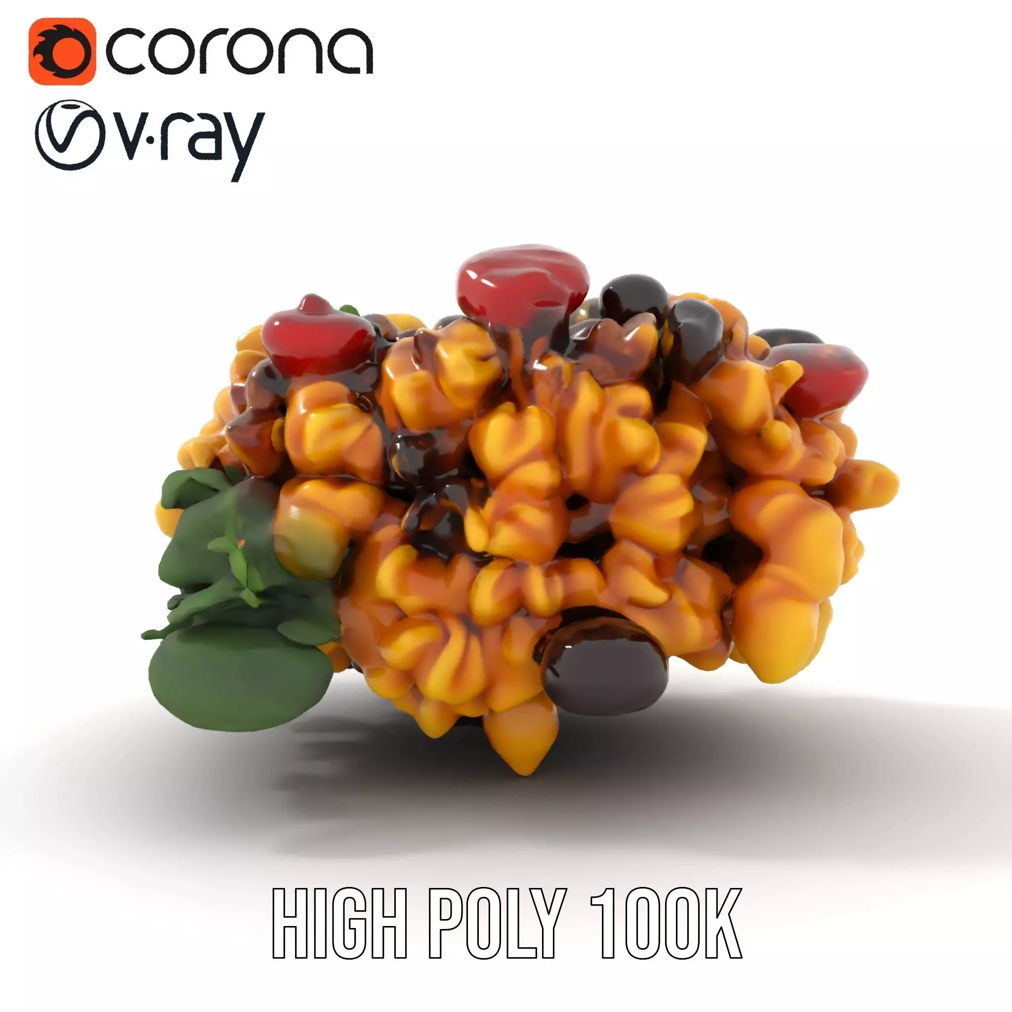 Vibrant Pasta Salad model pack Low-poly 3D model_13