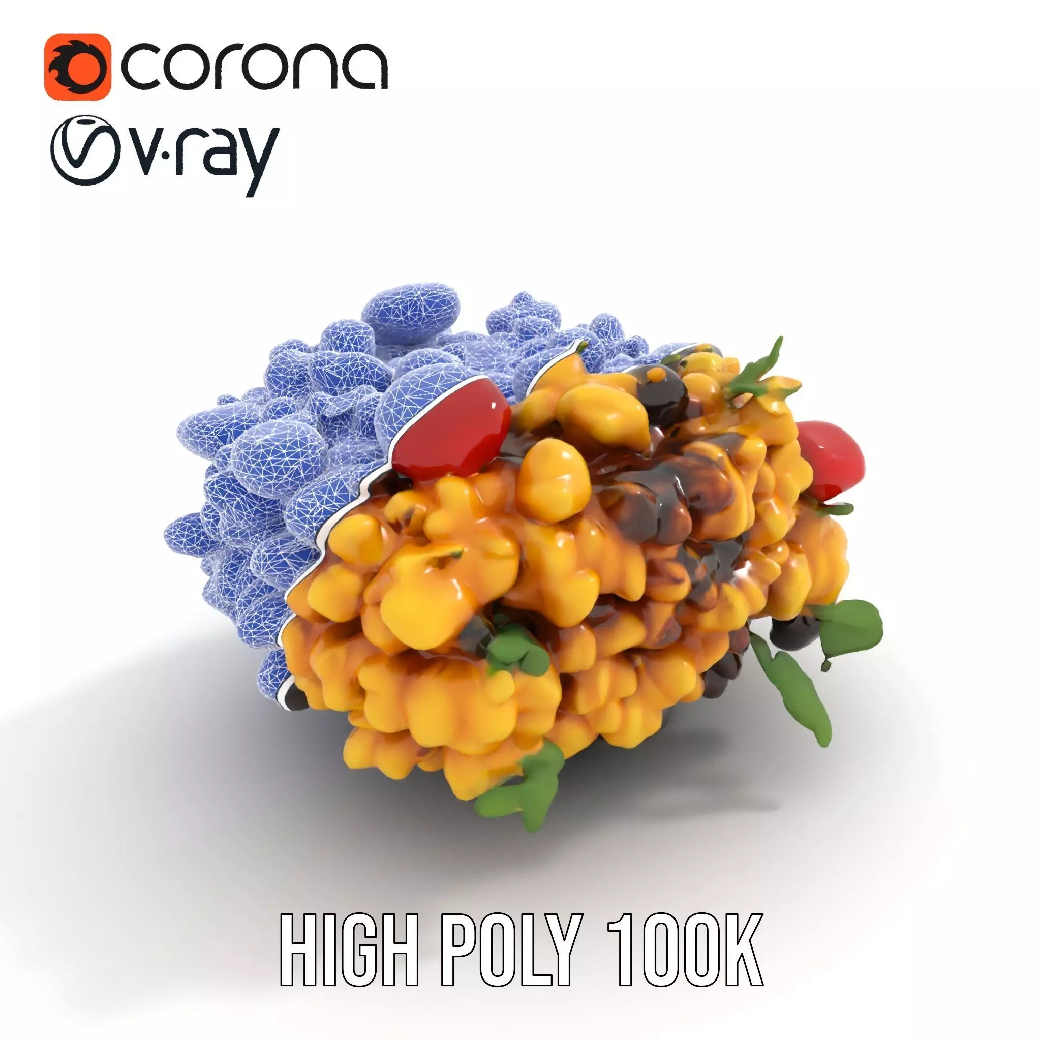 Vibrant Pasta Salad model pack Low-poly 3D model_24