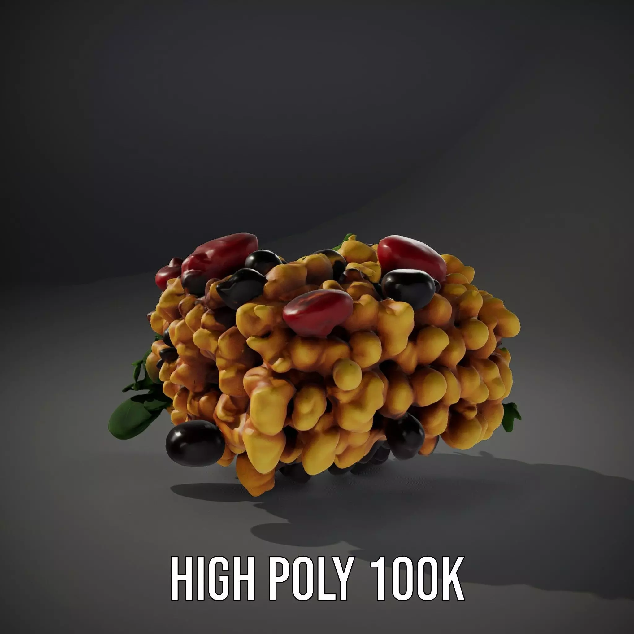 Vibrant Pasta Salad model pack Low-poly 3D model_9
