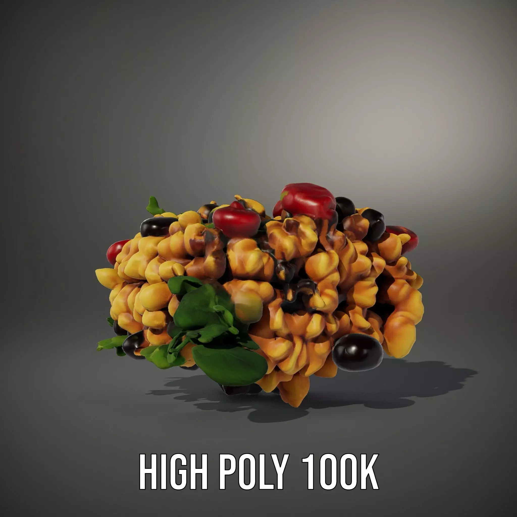 Vibrant Pasta Salad model pack Low-poly 3D model_11