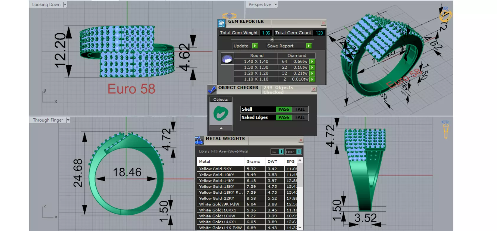 Luxury Womens stl 3dm Ring Jeweler jr00220 3D print model