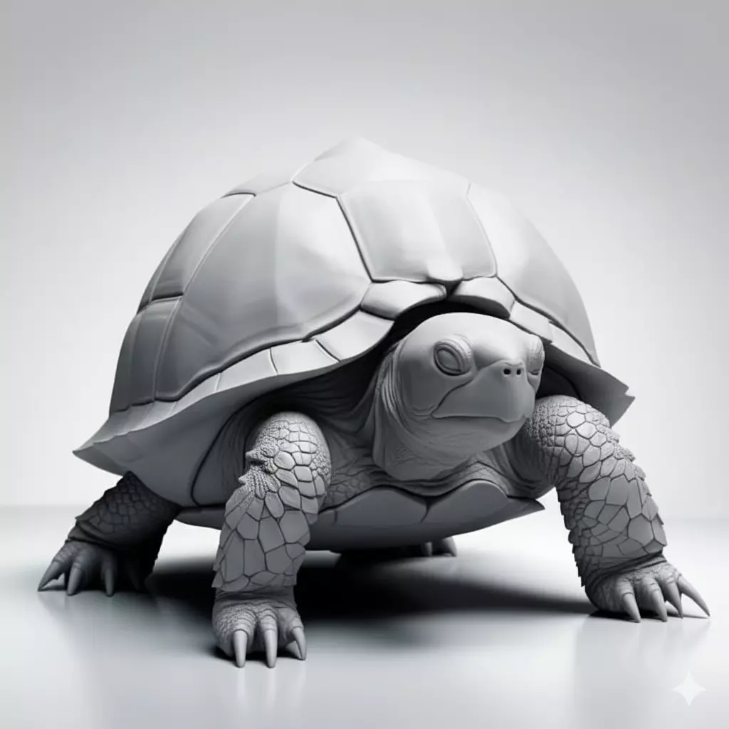 Realistic Tortoise Highly Detailed Reptile Natural Shell Low-poly 3D model_3