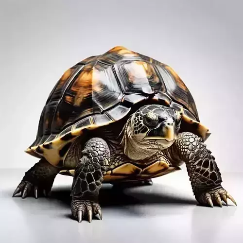 Realistic Tortoise Highly Detailed Reptile Natural Shell