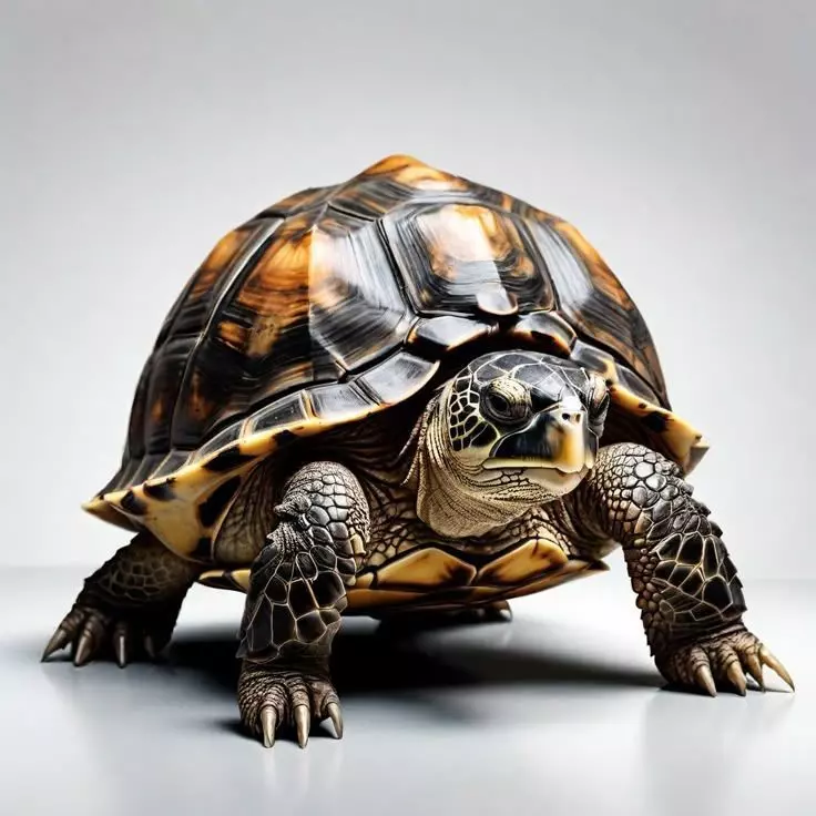 Realistic Tortoise Highly Detailed Reptile Natural Shell Low-poly 3D model_0