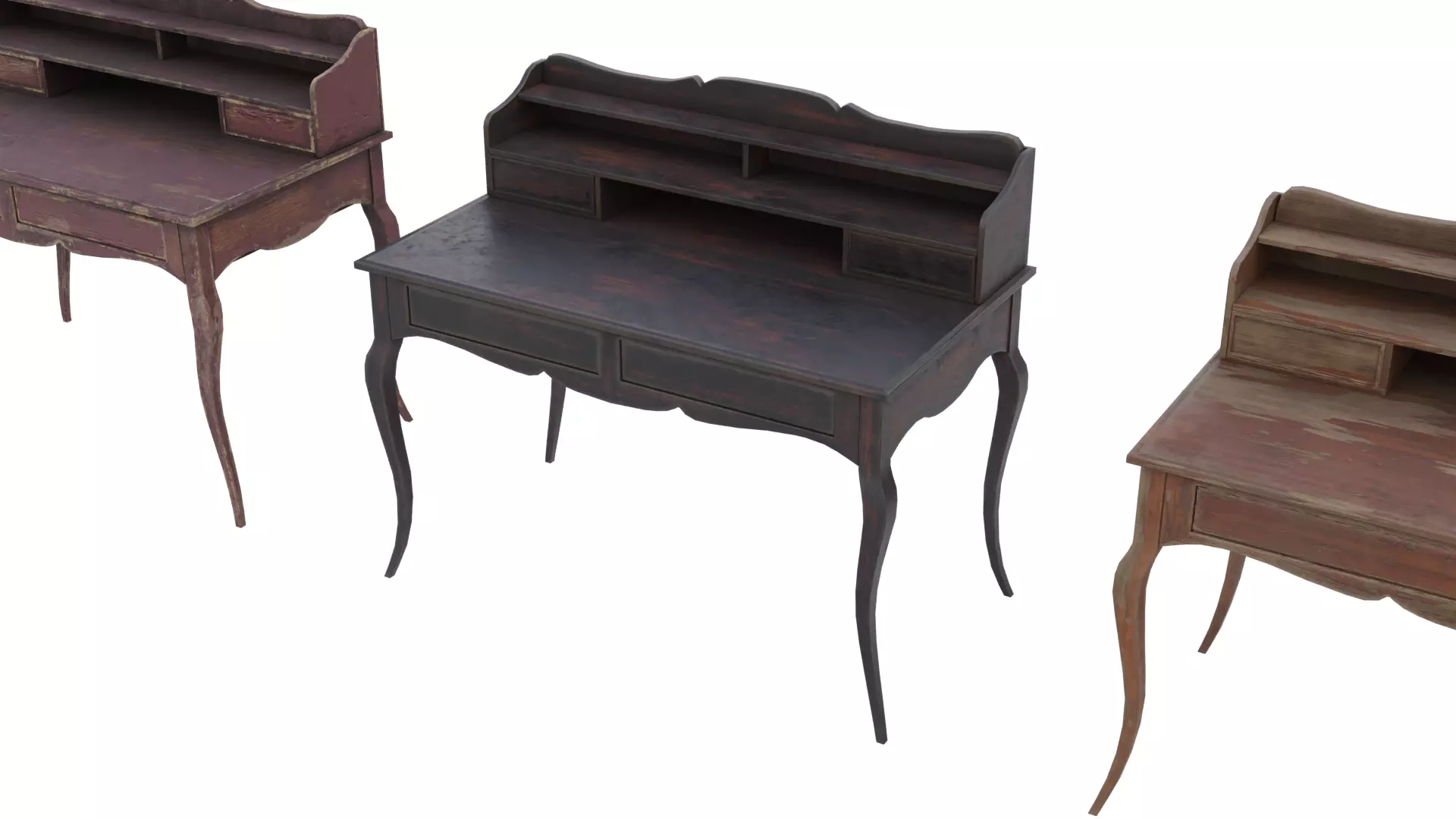 Dresser Cabinet Table Low-poly 3D model_0