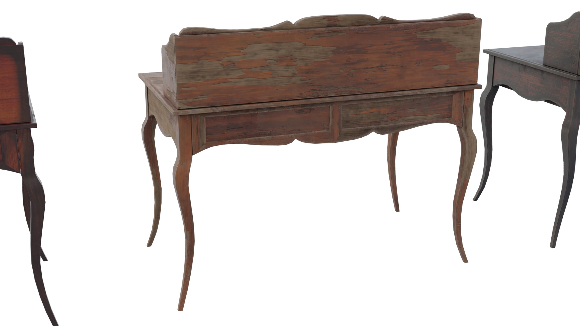 Dresser Cabinet Table Low-poly 3D model_5