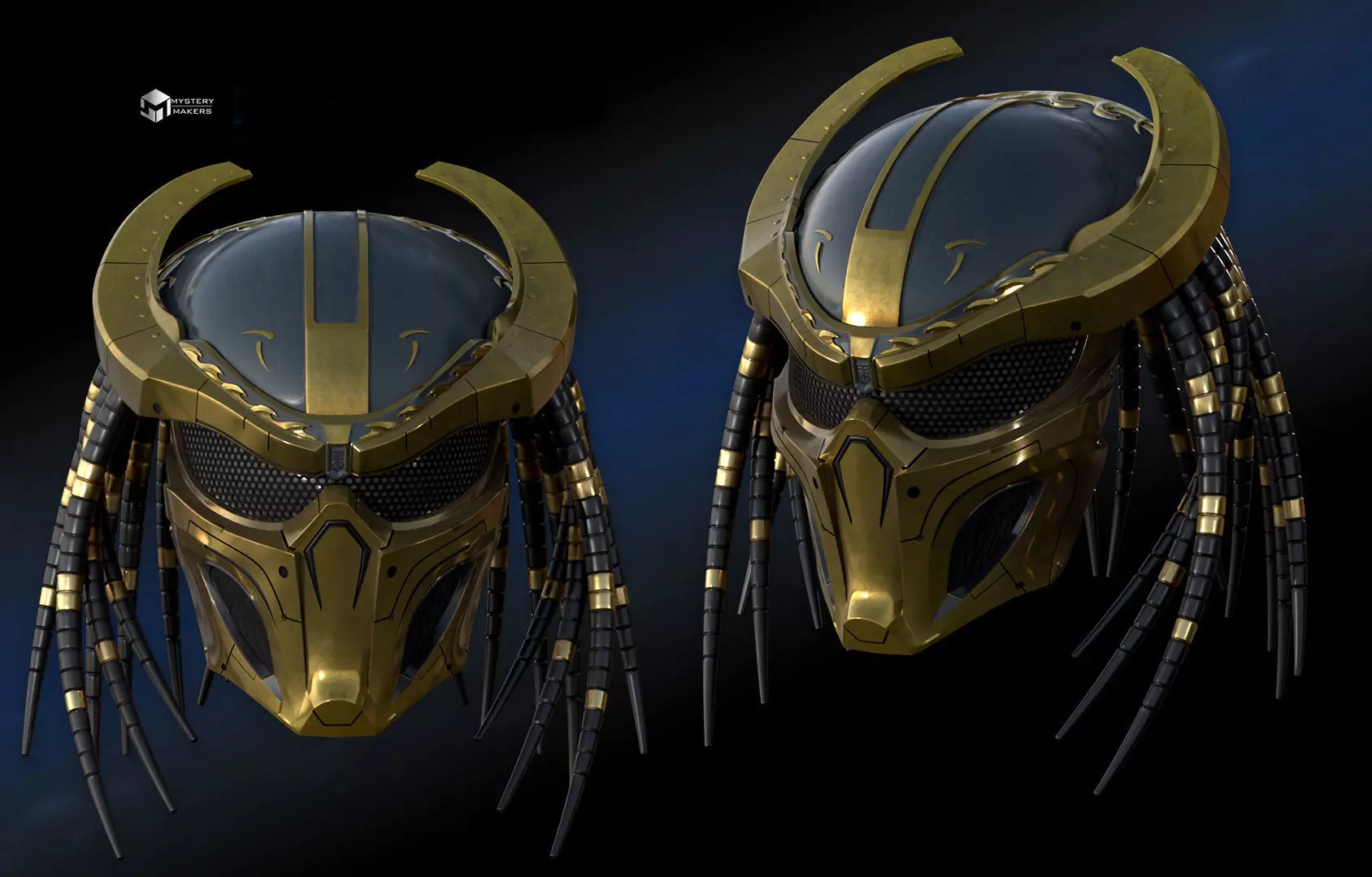 Predator Samurai era helmet 3D print model_0