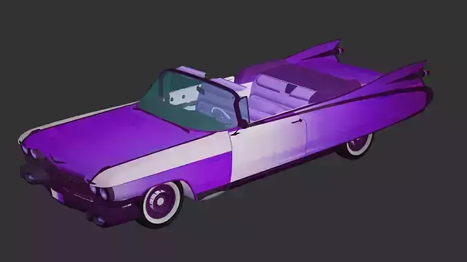 Cadillac Eldorado Biarritz 1959 blender Low poly 3D Model