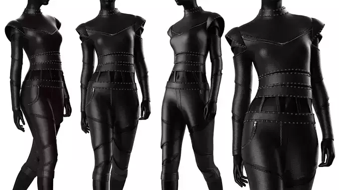 Futuristic Leather Armor Set