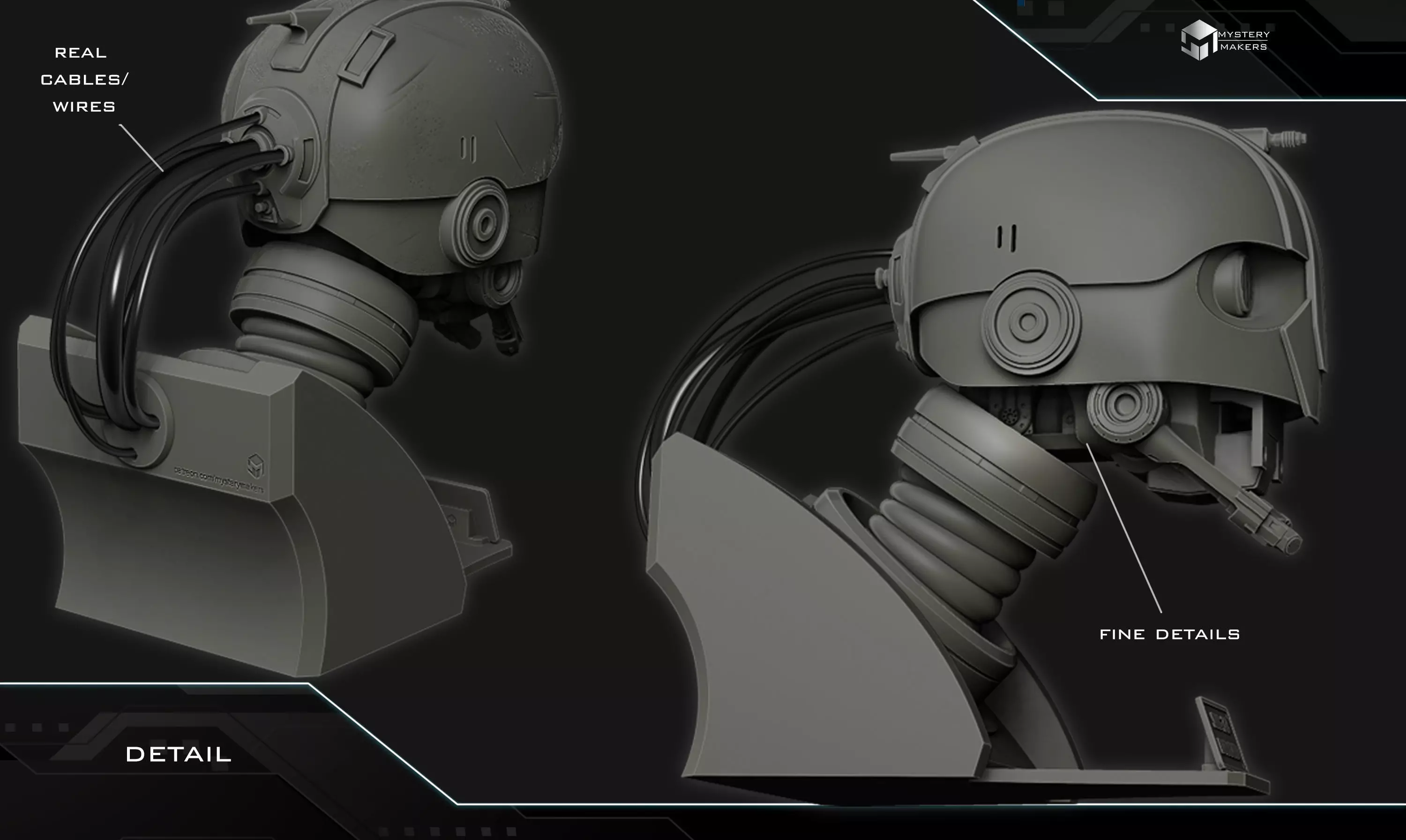 SM33 droid bust 3D print model_5