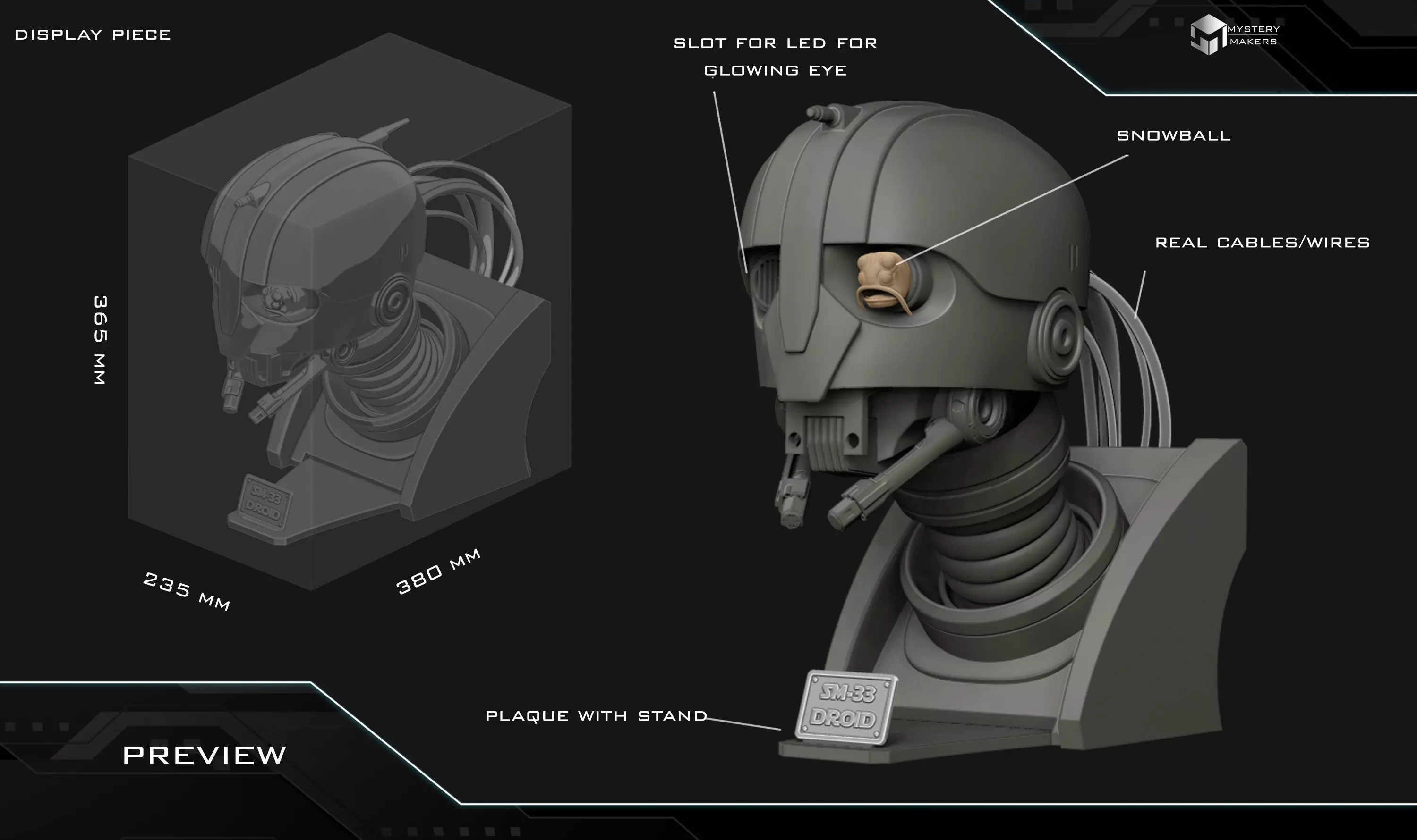 SM33 droid bust 3D print model_6