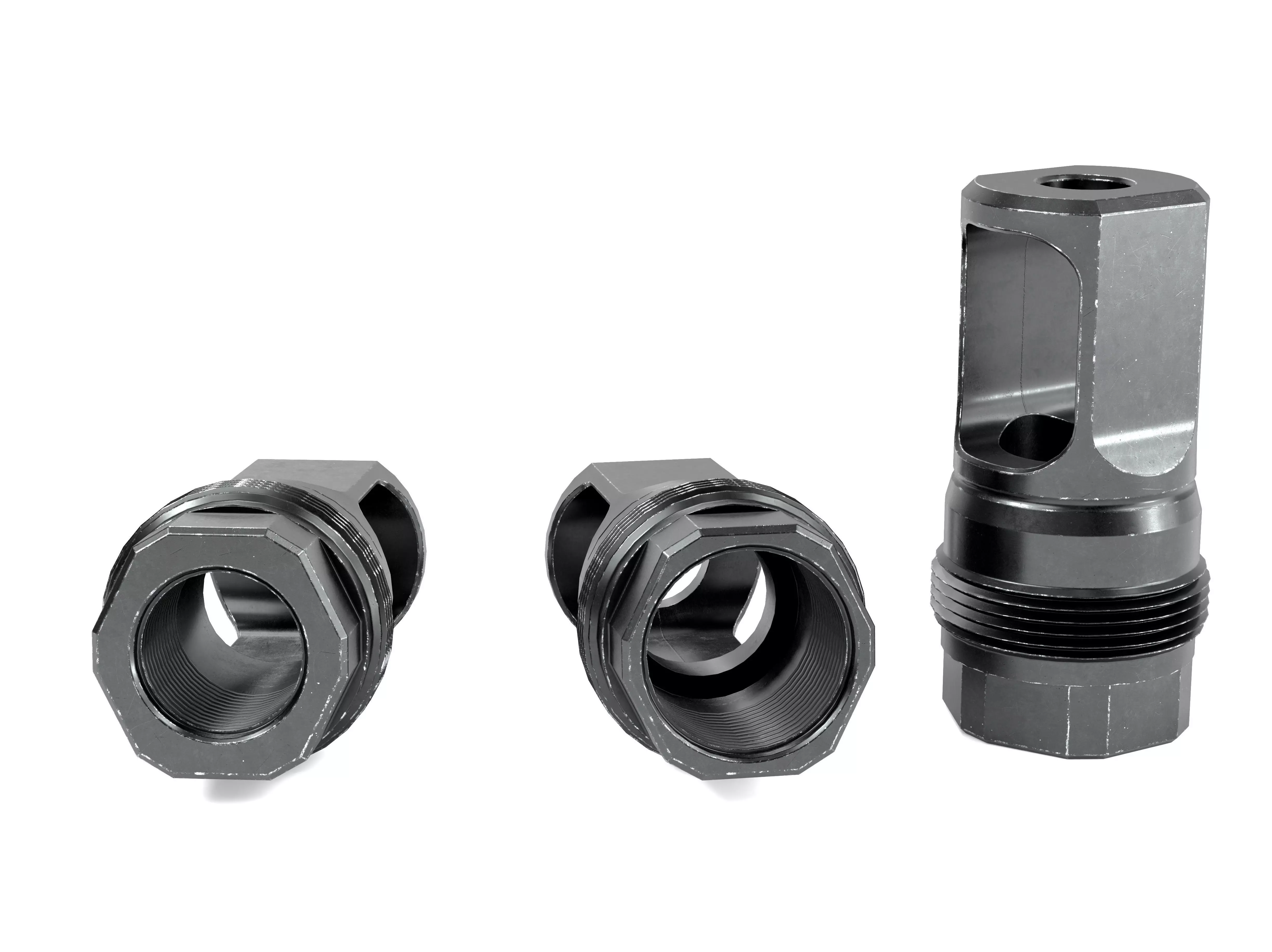 FPM M80 Muzzle Brake for 223 and 308 Low-poly 3D model_4