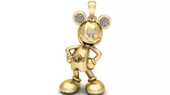 Golden Mickey Pendant
