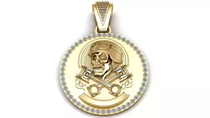 Gold Skull Pendant