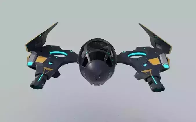 Futuristic Spaceship 3D 