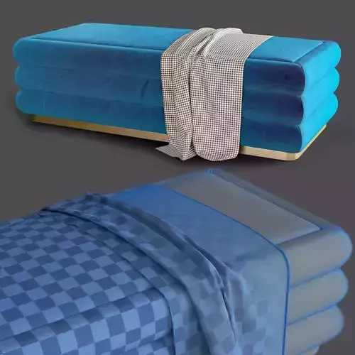 Luxury Loffa Set Pouf 3D model