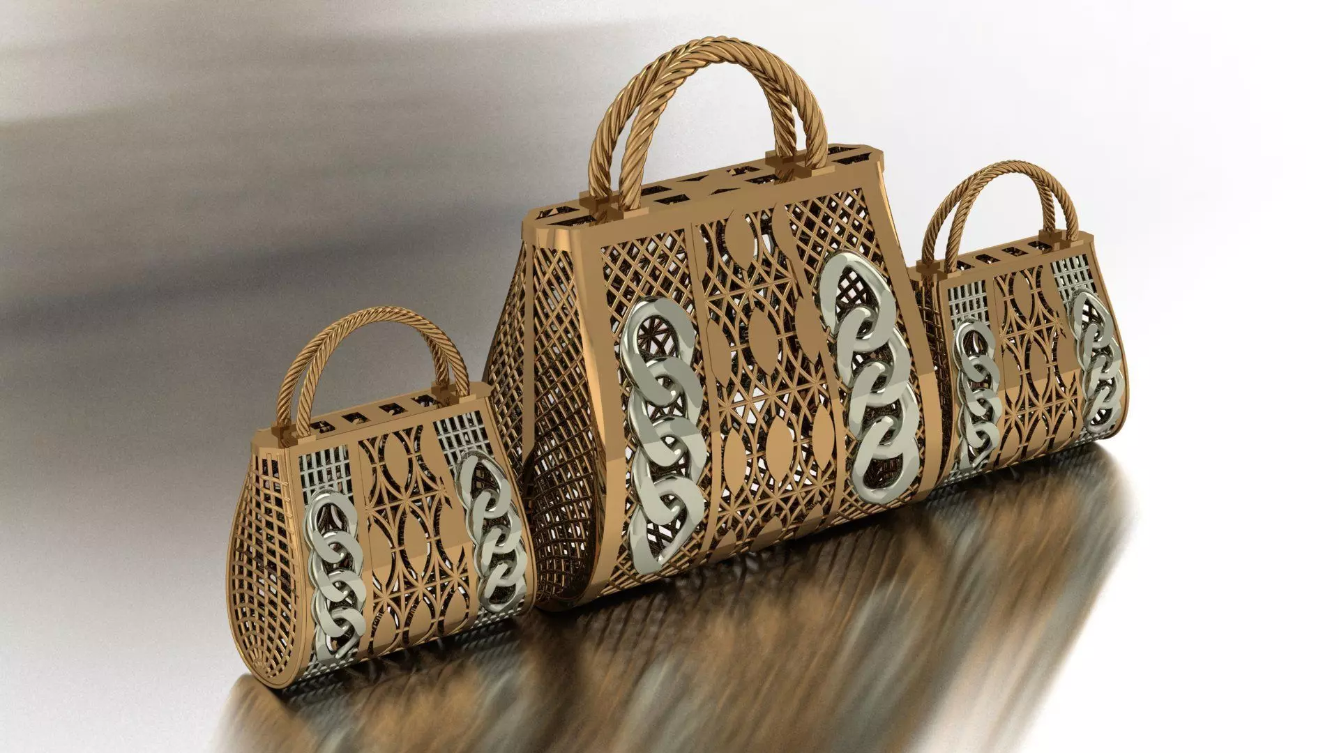 gold bag 3D print model