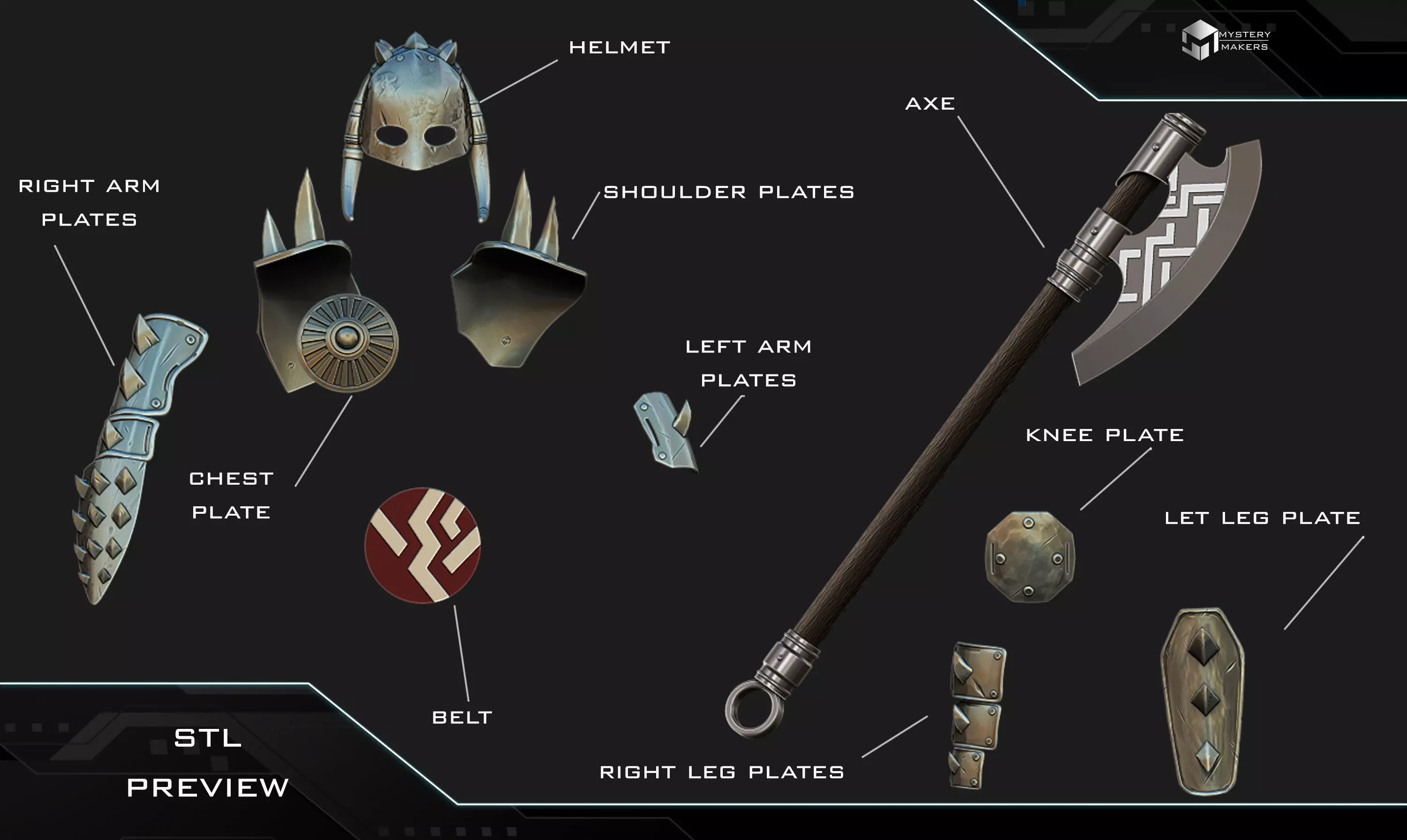 Garruk full body armor 3D print model_1