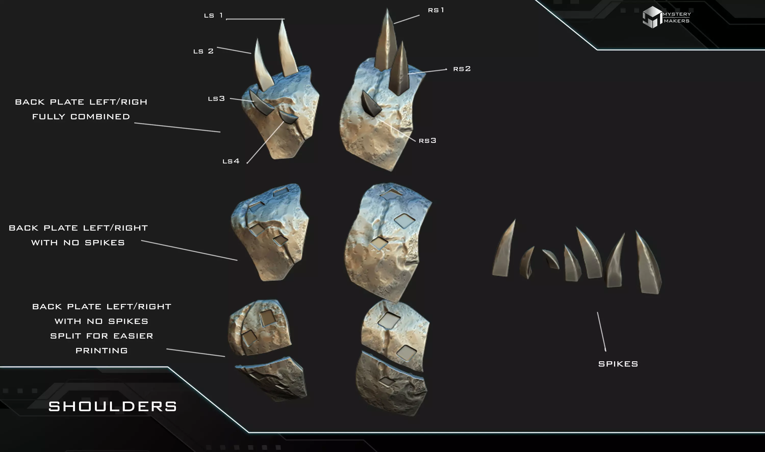 Garruk full body armor 3D print model_7