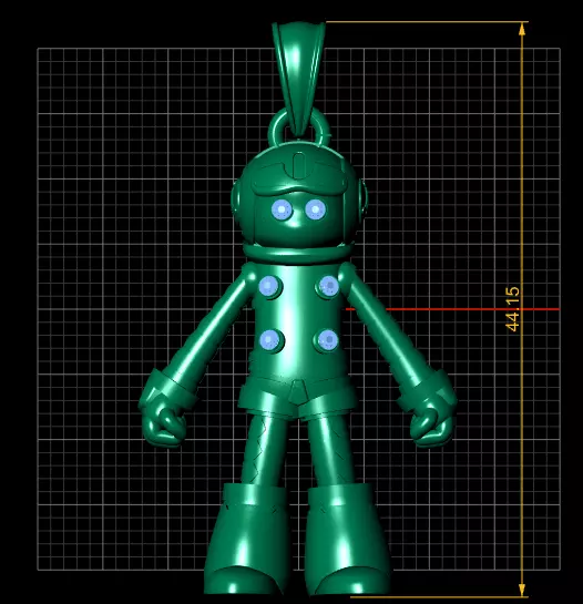 CUTE ROBOT PENDANT 3D print model_3