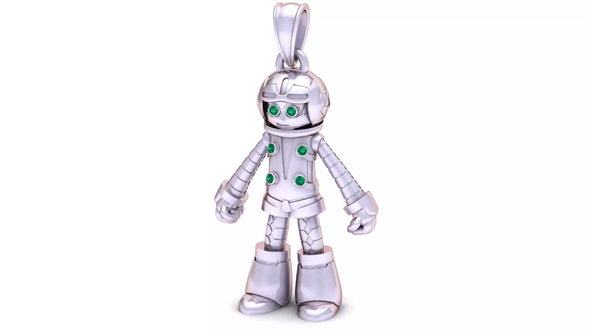 CUTE ROBOT PENDANT 3D print model_2