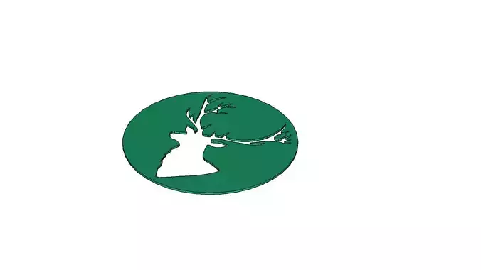 Elegant Deer Head Silhouette Stencil