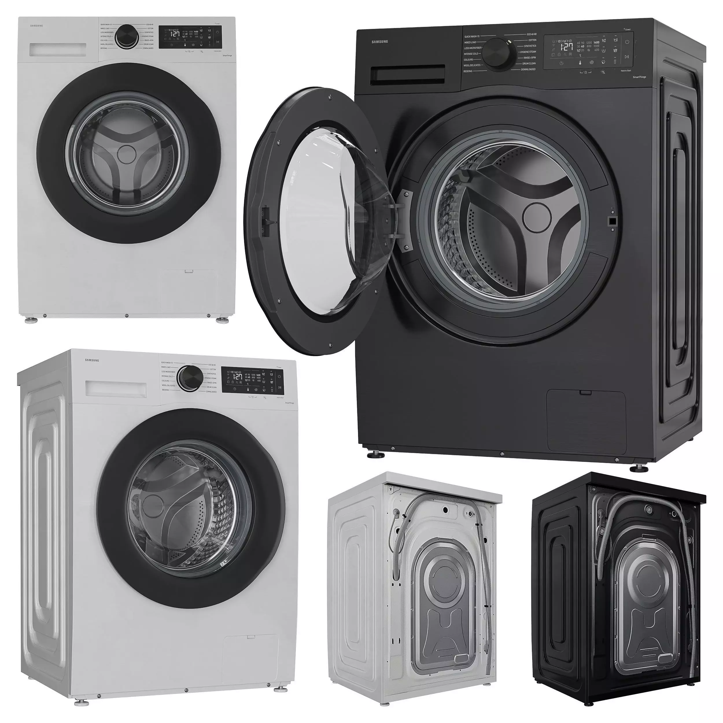 Samsung Washing Machine and Dryer 3D model_2