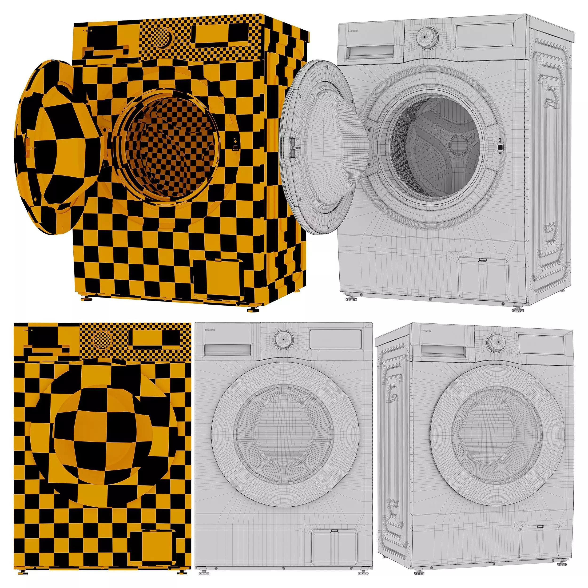 Samsung Washing Machine and Dryer 3D model_5