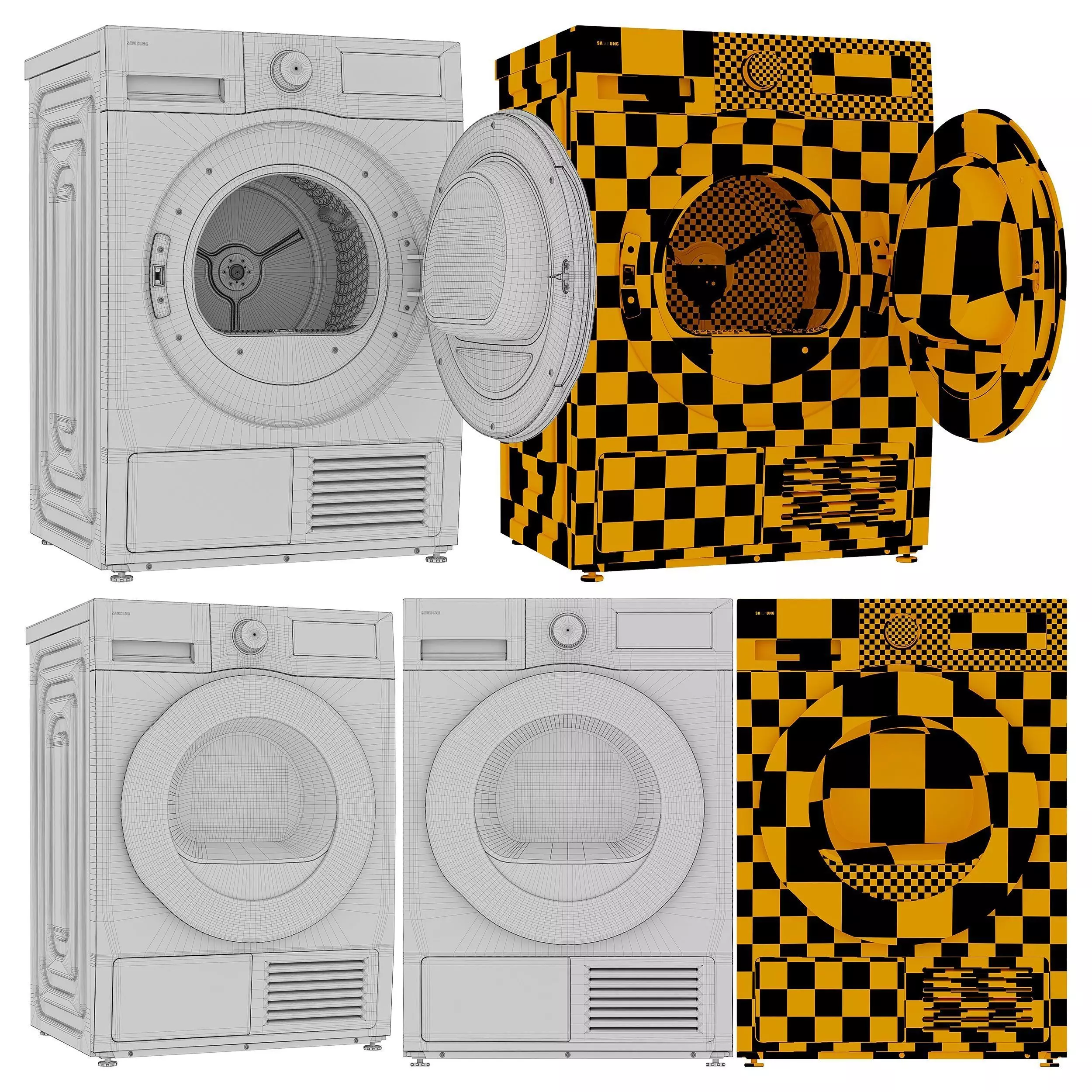 Samsung Washing Machine and Dryer 3D model_6