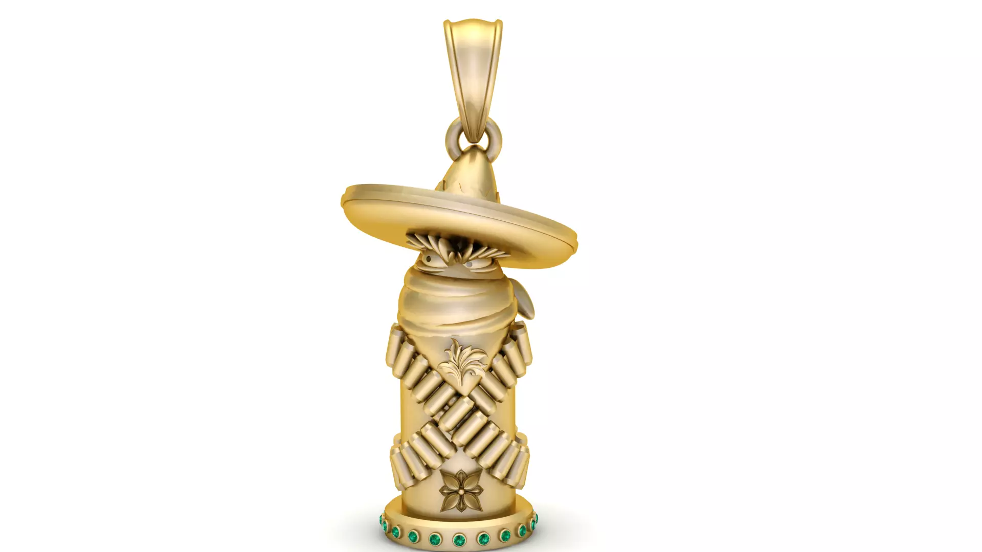 Gold Army Soldier Pendant 3D print model