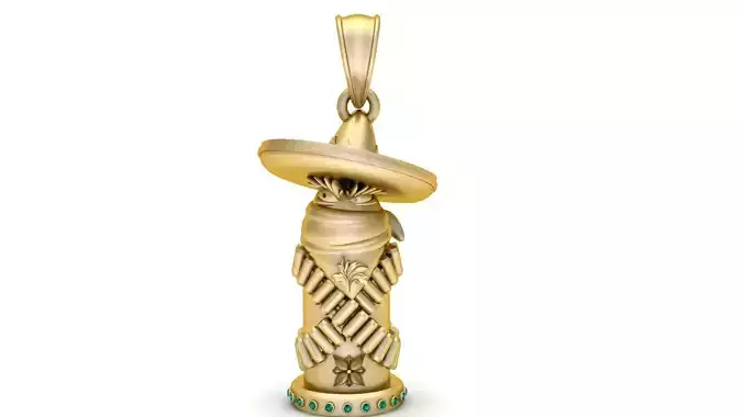  Gold Army Soldier Pendant 