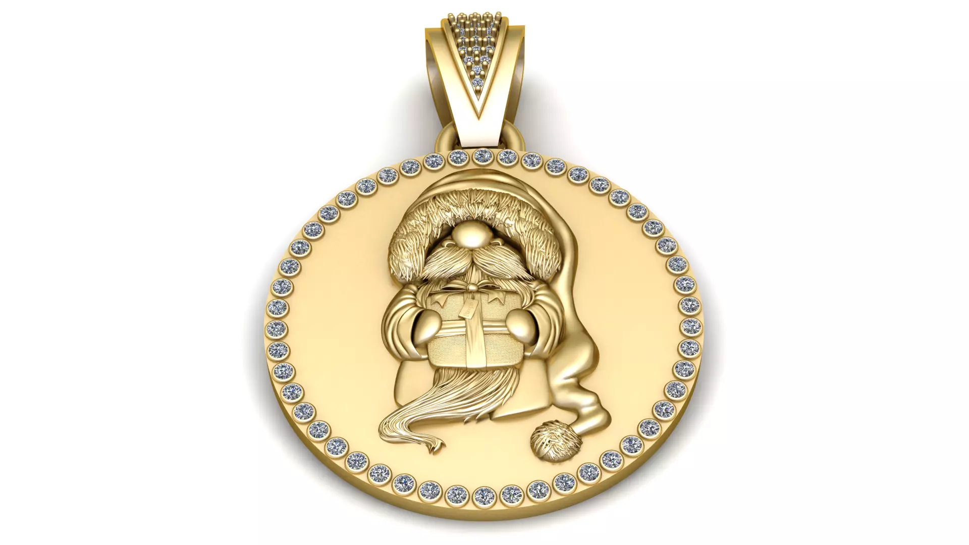 Santa Claus Pendant 3D print model_0