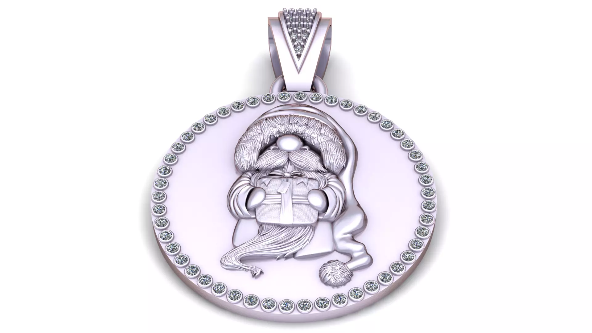 Santa Claus Pendant 3D print model_3