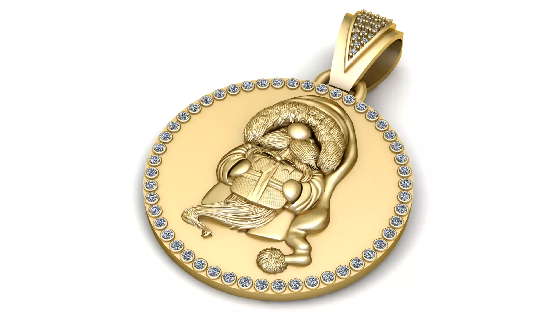 Santa Claus Pendant 3D print model_2