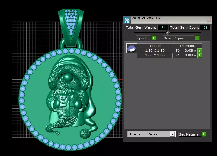 Santa Claus Pendant 3D print model_6
