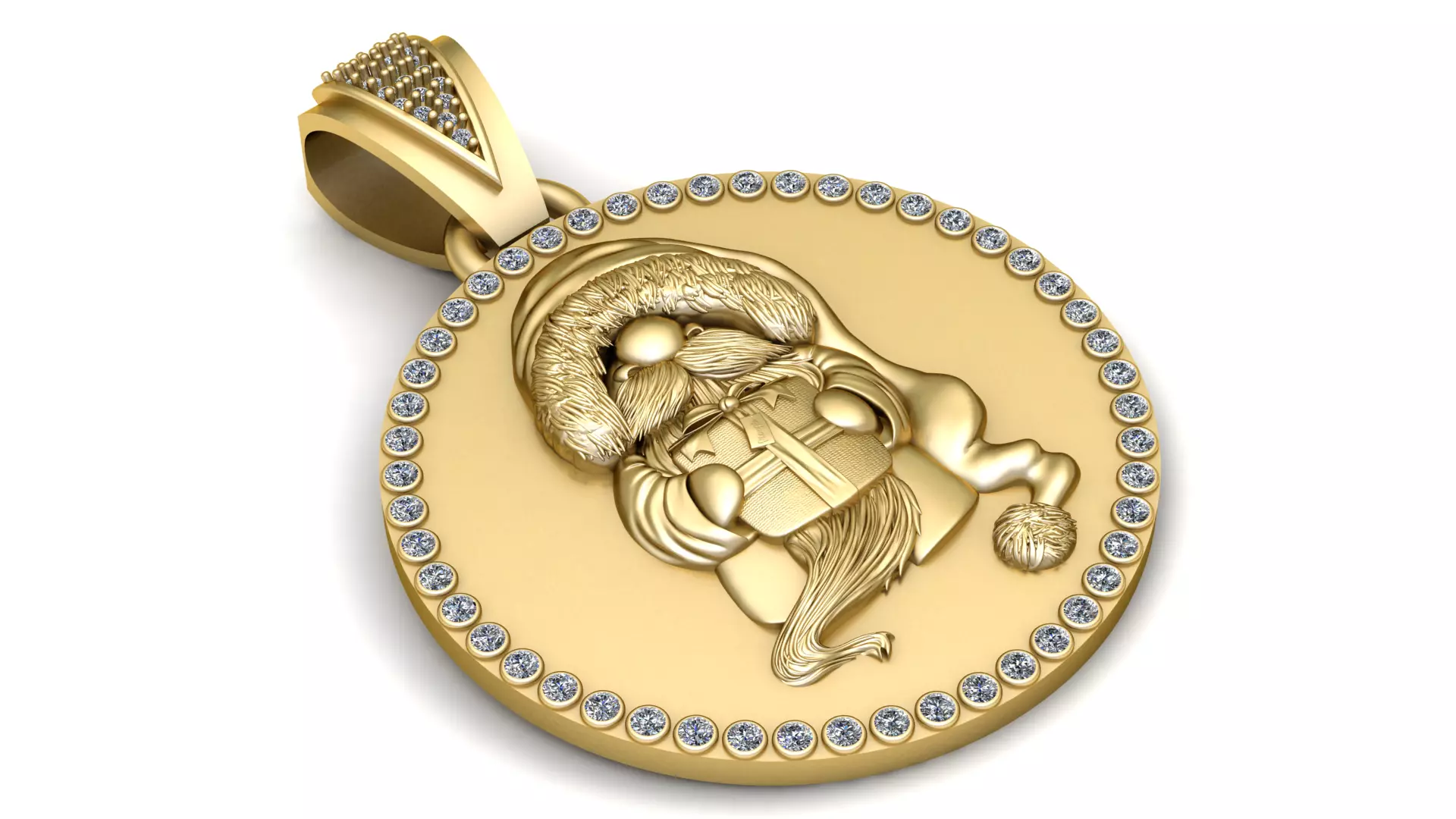 Santa Claus Pendant 3D print model_1