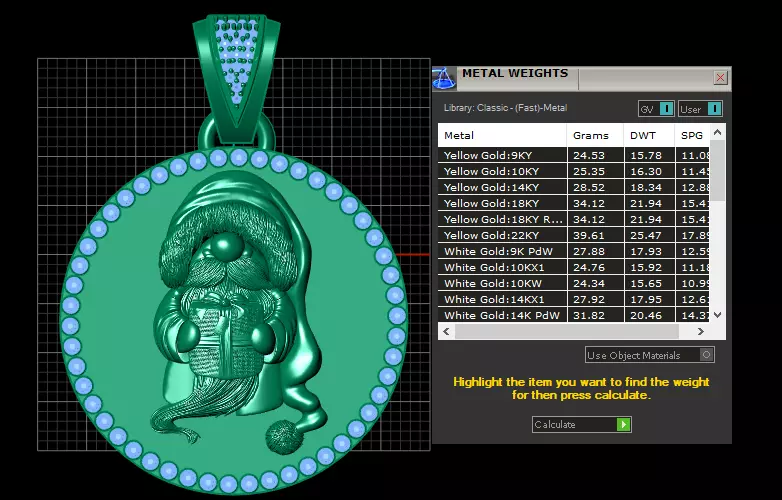 Santa Claus Pendant 3D print model_7