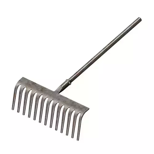 Rusty Gardening Rake Tool