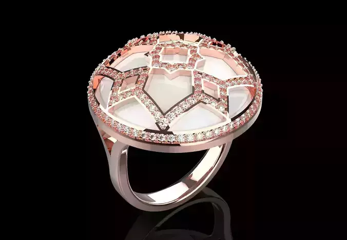 Luxury Womens Jewelry Ring with Seashell jr00221