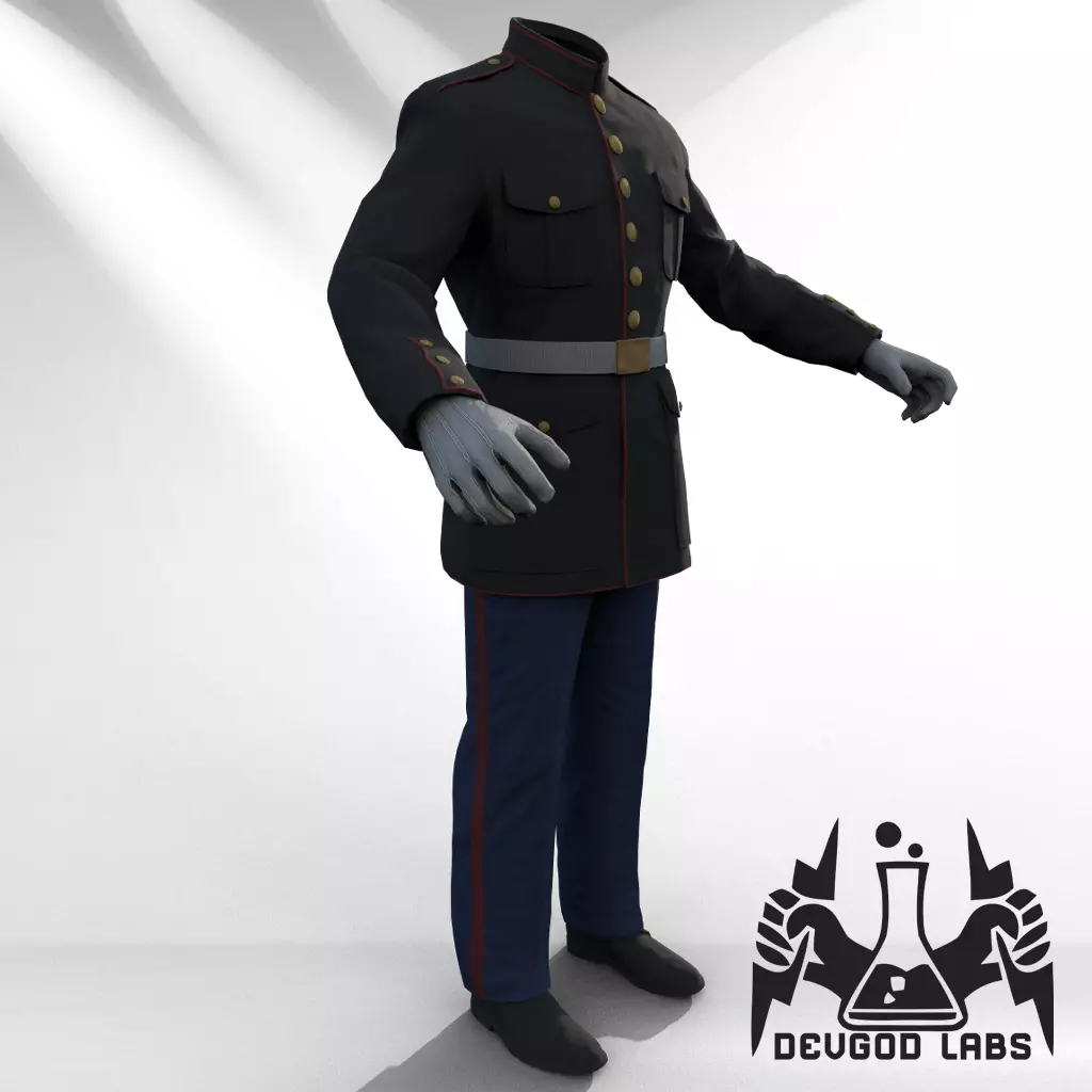 3D model United States Marine Corps Dress Blues Uniform USMC VR / AR /  low-poly | CGTrader
