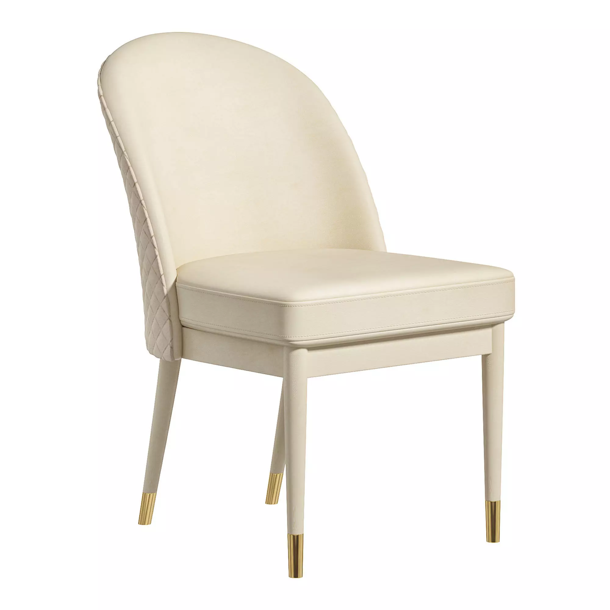 Faux Leather Dining Chair 3D model