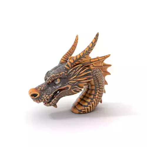 Golden Dragon Head model pack
