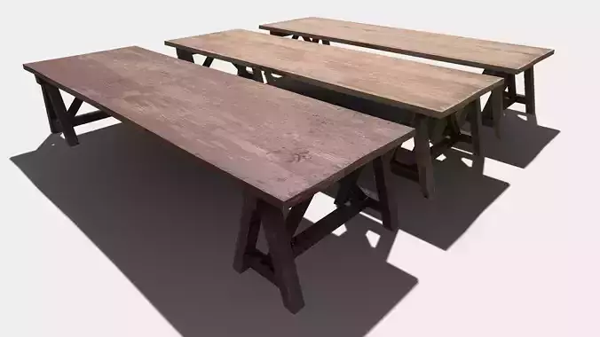 Long Wooden Bar Table