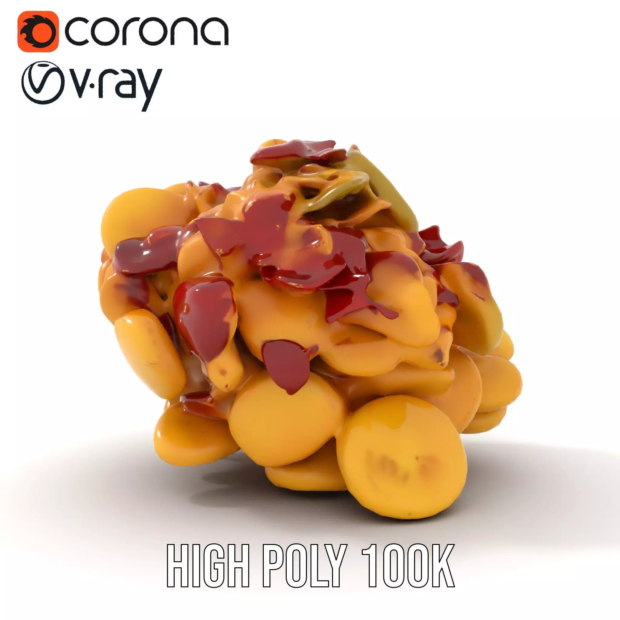 Savory Potato Salad model pack Low-poly 3D model_32