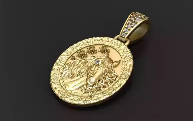  Horse Face Coin Pendant