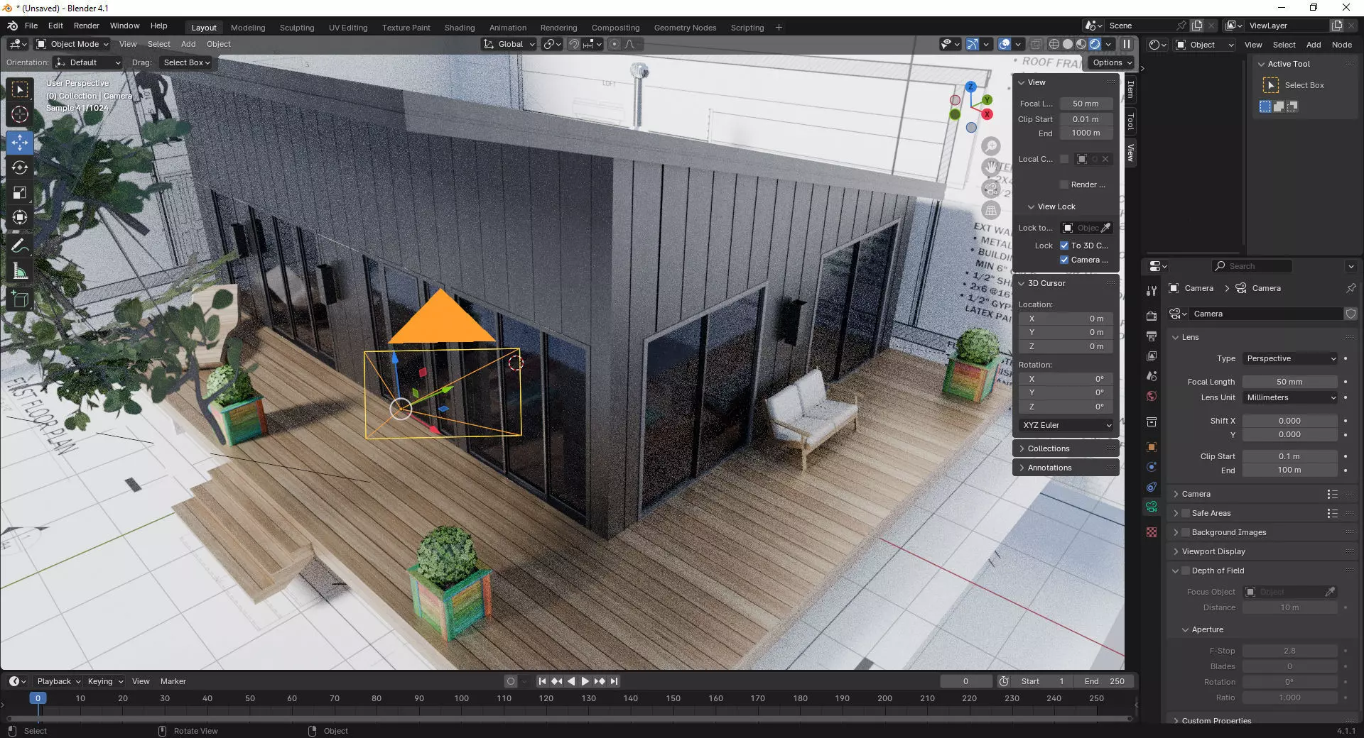 House 24-36 Lean Cottage Plans Low-poly 3D model_5
