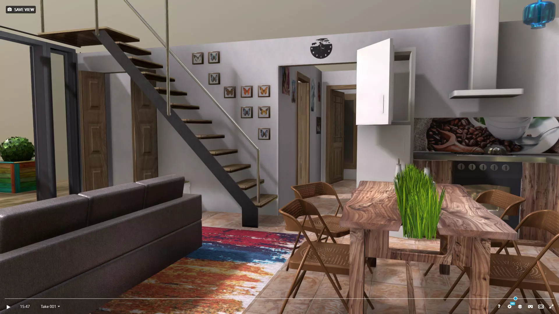 House 24-36 Lean Cottage Plans Low-poly 3D model_12