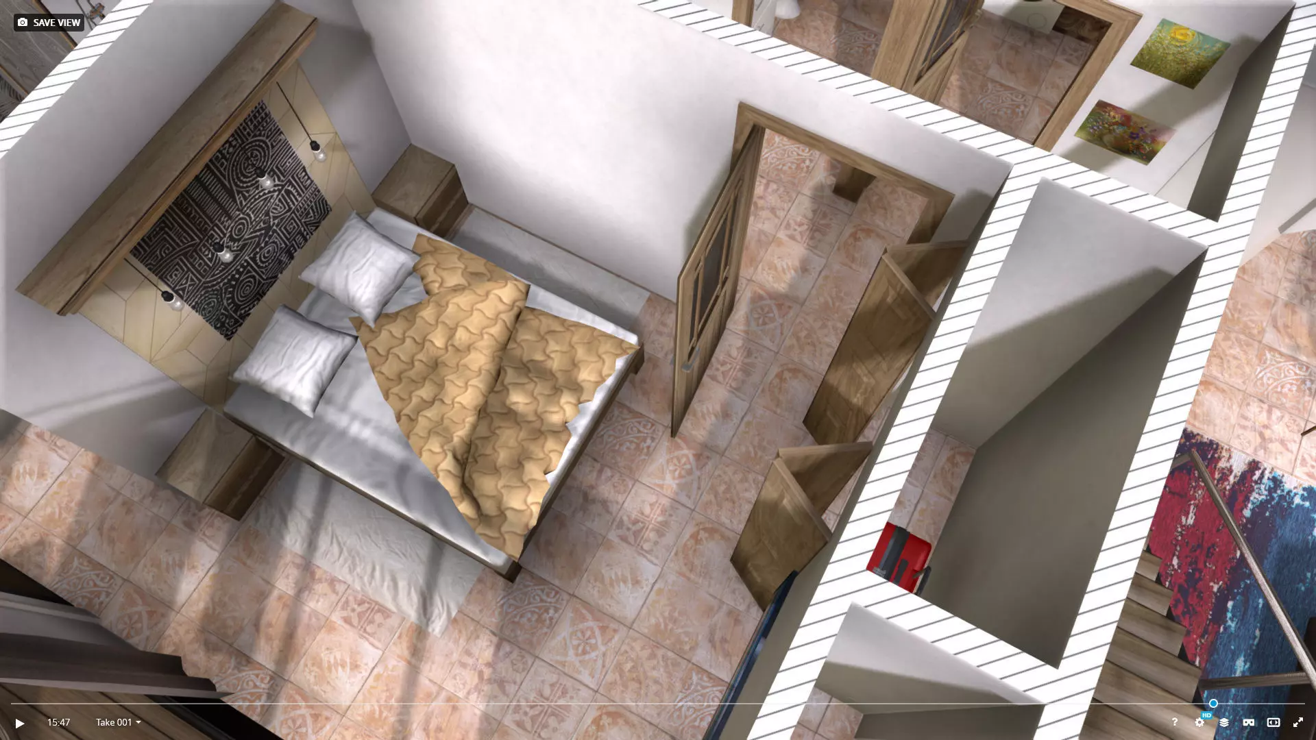 House 24-36 Lean Cottage Plans Low-poly 3D model_22