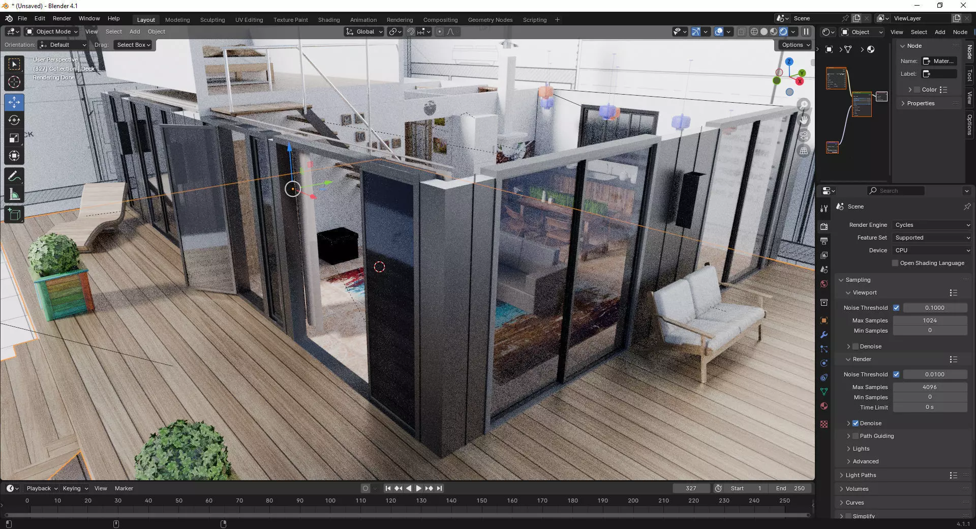 House 24-36 Lean Cottage Plans Low-poly 3D model_15